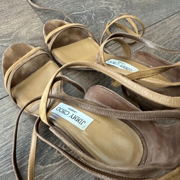 Jimmy Choo gladiator suede brown heels - Picture 4 of 5